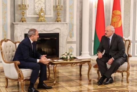 Armenian Prime Minister Nikol Pashinyan meets with President of Belarus Alexander Lukashenko in Minsk