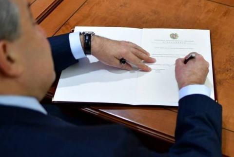 President Sarkissian signs a number of laws