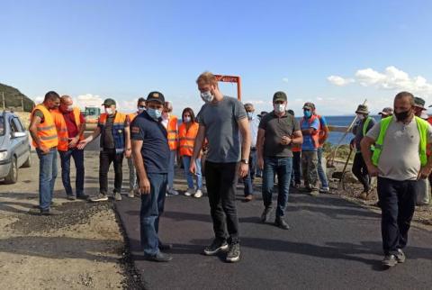 Պապիկյանն  այցելել է Սեւան-Շողակաթ-Վարդենիս ճանապարհի շինարարական տեղամաս