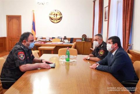 ԱՀ նախագահը և  ՀՀ ոստիկանության պետը կարևորել են իրավապահ մարմինների համակարգված աշխատանքը
