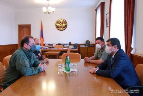 President of Artsakh receives Armenia’s Defense Minister