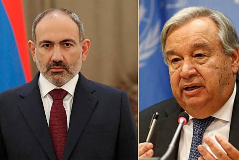 Le Premier ministre Nikol Pashinyan s’est entretenu au téléphone avec Antonio Guterres