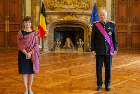 Armenian Ambassador presents credentials to King Philippe of Belgium