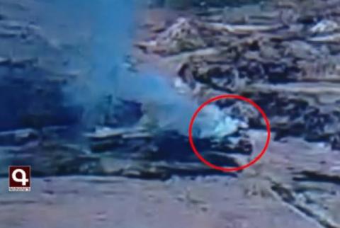 جيش آرتساخ ينشر شريط فيديو لتدمير مركبة مصفحة أخرى للعدو-فيديو-