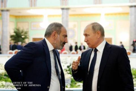 Pashinyan a adressé une lettre à Poutine afin de déterminer de l'aide russe pour assurer la sécurité