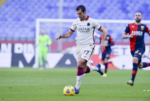 Mkhitaryan scores hat-trick, ensuring victory for Roma