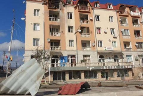 Stepanakert City residential areas under missile bombardment 