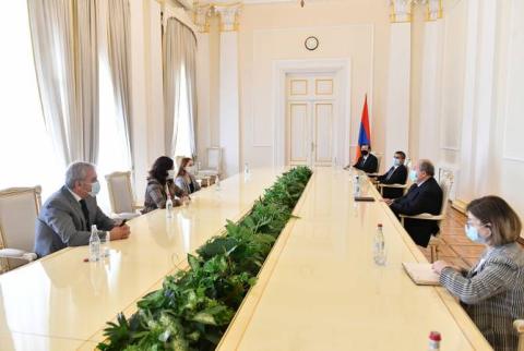 President Sarkissian holds meeting with ruling My Step faction lawmakers