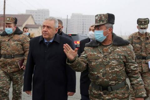 وزير الدفاع الأرميني فاغارشاك هاروتيونيان يزور مقاطعة سيونيك