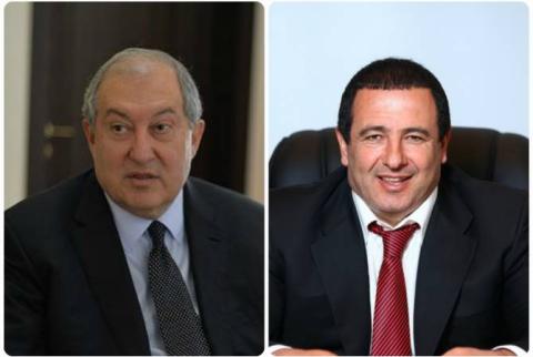 President Armen Sarkissian meets with Head of ''Prosperous Armenia'' Party Gagik Tsarukyan