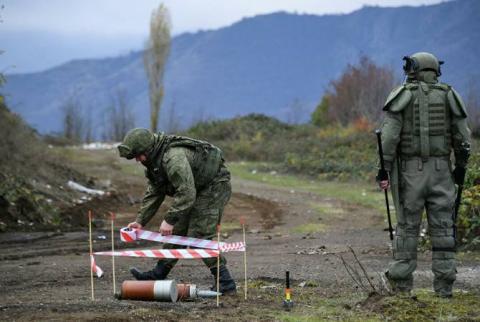 Russian peacekeepers have cleared 238 hectares of land in Nagorno Karabakh