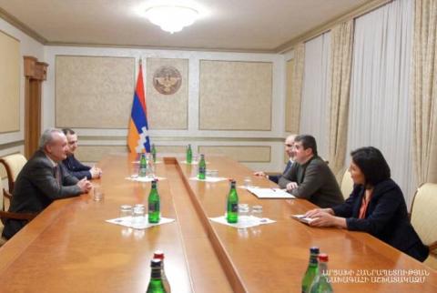 Президент Республики Арцах принял министра образования, науки, культуры и спорта Армении 