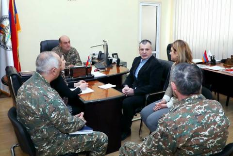 الملحق العسكري للسفارة اليونانية في أرمينيا يزور الجامعة العسكرية فازكين سركيسيان 