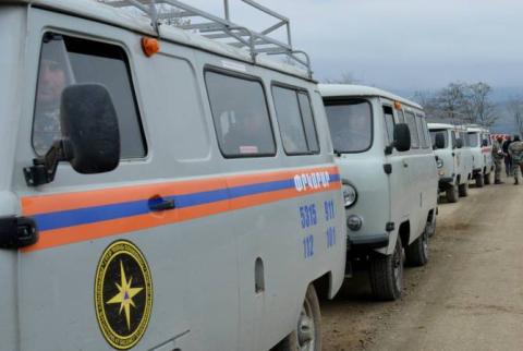 В связи с погодными условиями ГСЧС Арцаха временно прекратила поиск тел погибших 