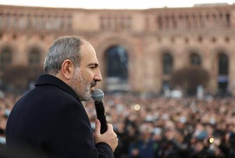 Discours du Premier ministre Nikol Pashinyan lors du rassemblement de la place de la République