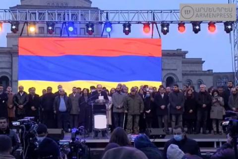 Rally organized by PM Pashinyan kicks off at Republican Square