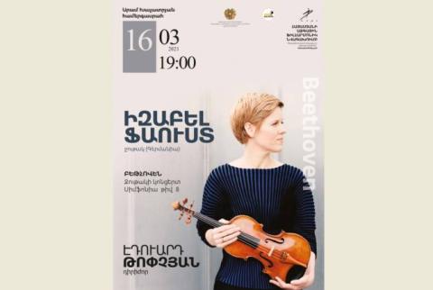 Սիրտս բաբախում էր բոլոր հայերի համար. ջութակահար Իզաբել Ֆաուստը Երևանում կկատարի Բեթհովենի ջութակի կոնցերտը