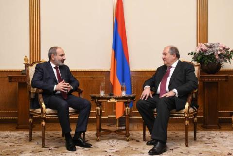 President Sarkissian to hold meeting with Prime Minister Pashinyan 