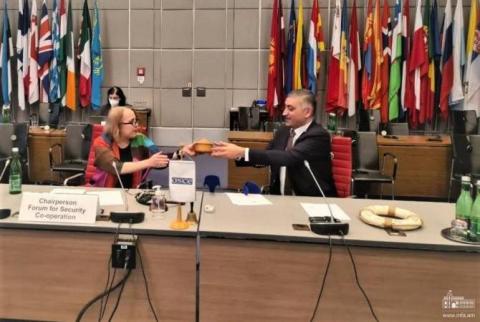 Հայաստանին է փոխանցվել ԵԱՀԿ Անվտանգության համագործակցության ֆորումի նախագահությունը