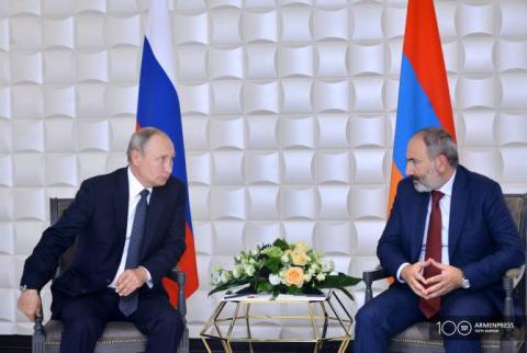 Pashinyan, Putin to discuss development of strategic partnership at upcoming Moscow meeting