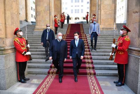 Armenian President visits Parliament of Georgia