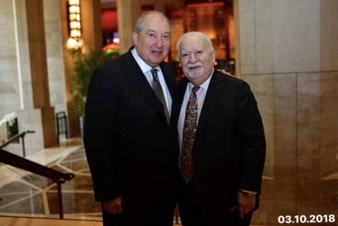 Le Président Armen Sarkissian a exprimé ses condoléances pour la mort de Vardan Gregorian