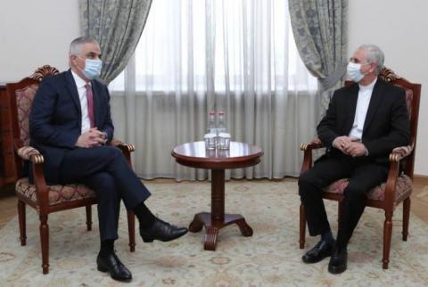 Mher Grigoryan a rencontré l'Ambassadeur d'Iran en Arménie 