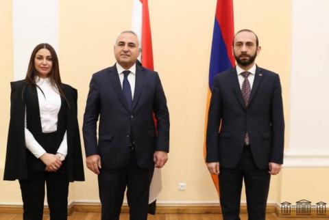 Ararat Mirzoyan a reçu les membres de la commission permanents des relations extérieures du Conseil des représentants  