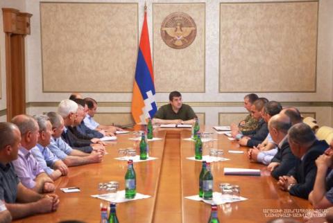 Президент Арцаха принял членов правления общественной организации “Союз офицеров запаса Арцаха”