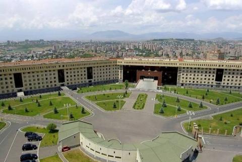 ВС Армении в направлении Азербайджана не произвели ни одного выстрела: Министерство обороны