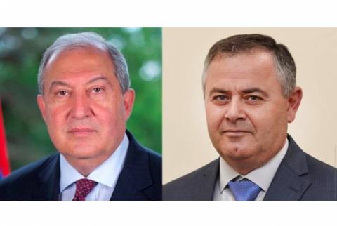 President Sarkissian holds phone talk with Chief of General Staff Artak Davtyan