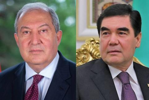 Armenian President congratulates Turkmen counterpart on birthday
