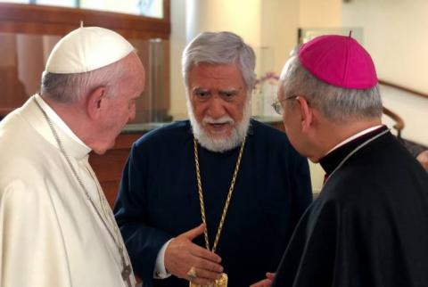 Le Catholicos Aram Ier discute de la question des prisonniers de guerre arméniens avec le Pape François
