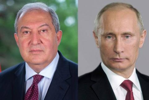 Armen Sarkissian a présenté ses condoléances à Vladimir Poutine à la suite de l'accident d'avion survenu au Kamchatka