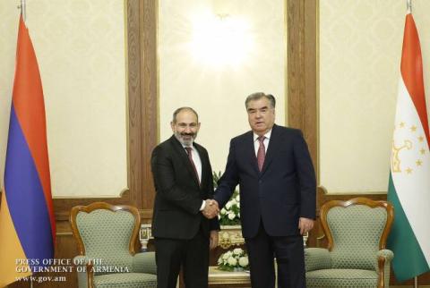 Le Président du Tadjikistan a adressé un message de félicitations à Nikol Pashinyan à l'occasion de sa nomination  