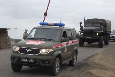 Российские  миротворцы  обеспечили  безопасность перевозки стройматериалов и  техники  по  дорогам  Арцаха