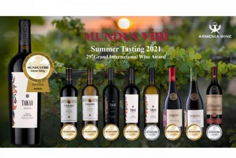 MUNDUS VINI 2021: Armenian winemakers return with 9 medals, 6 gold and 2 silver were brought home by Armenia Wine Winery