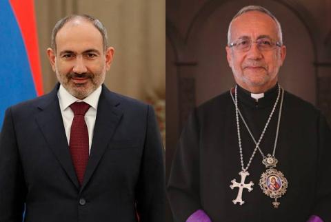 Le Premier ministre Pashinyan a envoyé un message de félicitations au Patriarche de Cilicie des Arméniens 