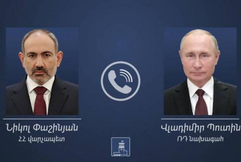 Telefon görüşmesi sırasında Nikol Paşinyan ve Vladimir Putin bölgedeki duruma değindiler