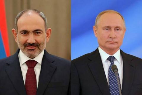 Пашинян и Путин обсудили меры по стабилизации ситуации в регионе