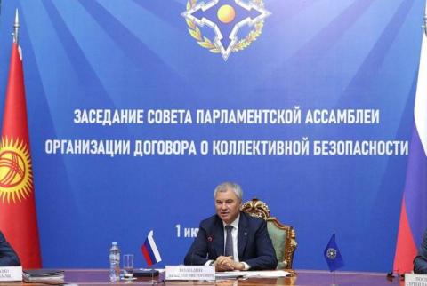 Russian State Duma speaker re-elected CSTO Parliamentary Assembly chairman