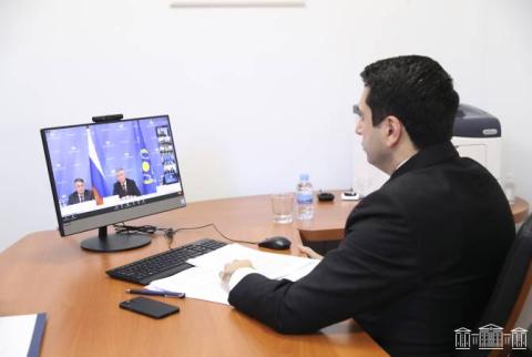 Alen Simonyan, KGAÖ üye ülkeleri arasında askeri işbirliğinin geliştirilmesi gereğini vurguladı