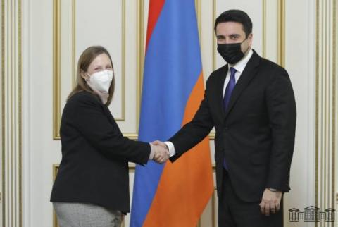 Alen Simonyan receives US Ambassador to Armenia Lynne Tracy