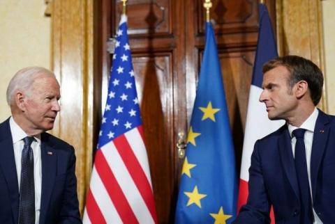 Macron, Biden agree to step up sanctions against Russia