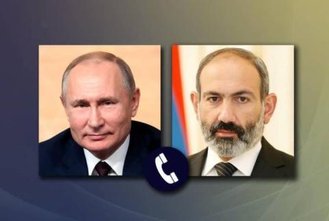 Nikol Pashinyan, Vladimir Putin discuss situation around Nagorno Karabakh