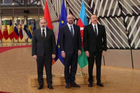 Pashinyan, Aliyev, Michel trilateral meeting kicks off in Brussels