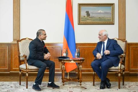 The President of Armenia and the Ambassador of India exchange thoughts about new directions of partnership