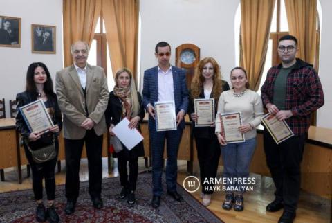 ARMENPRESS arts journalist acknowledged by Union of Writers 