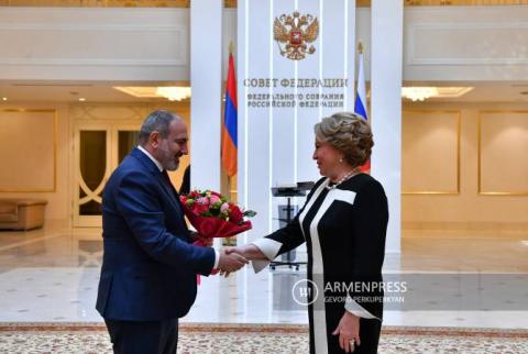 Armenian PM meets with Chairwoman of Russian Federation Council in Moscow