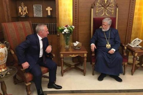 The Catholicos of the Great House of Cilicia receives Ambassador of Armenia to Lebanon